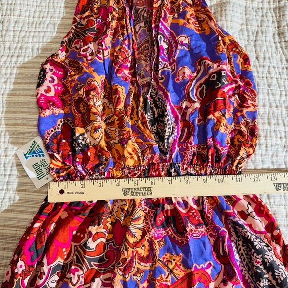 Maya Coral Colorful Keyhole Neck Maxi Dress-Small-NWT - Picture 9 of 12